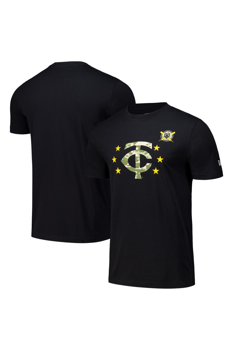 Men's New Era Black Minnesota Twins 2024 Armed Forces Day T-Shirt, Alternate, color, Black