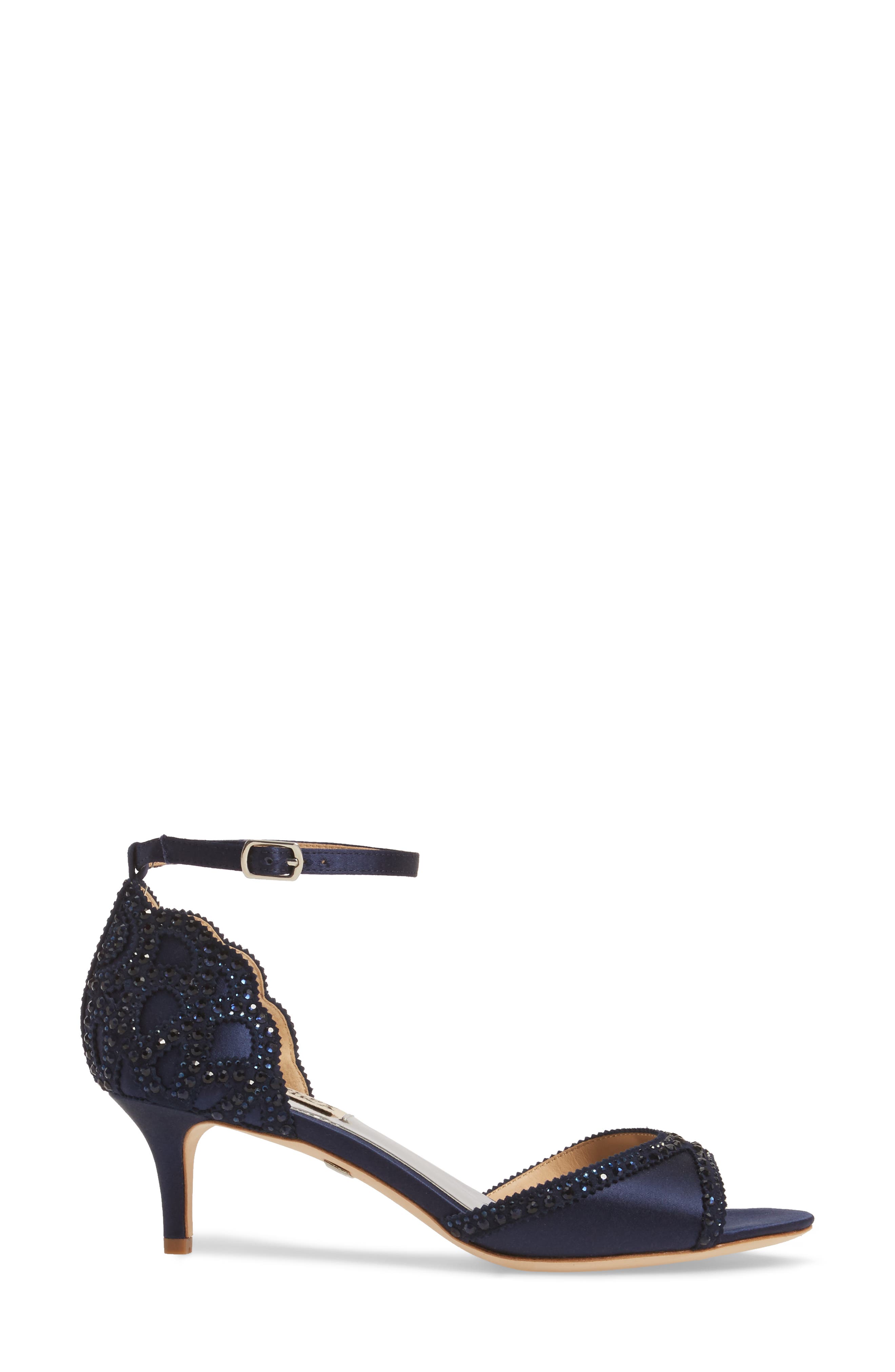 Badgley Mischka Collection Gillian Crystal Embellished d'Orsay Sandal - Wide Width Available, Alternate, color, 
