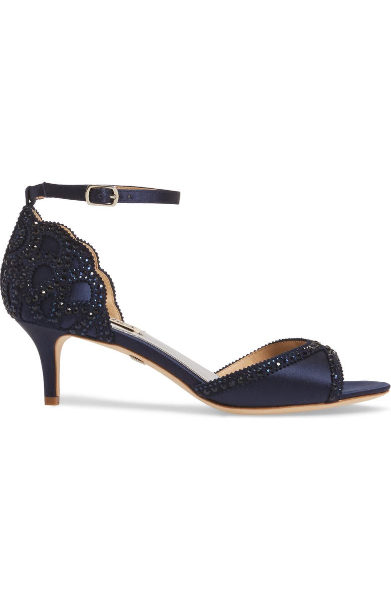 Badgley Mischka Collection Gillian Crystal Embellished d'Orsay Sandal - Wide Width Available, Alternate, color,