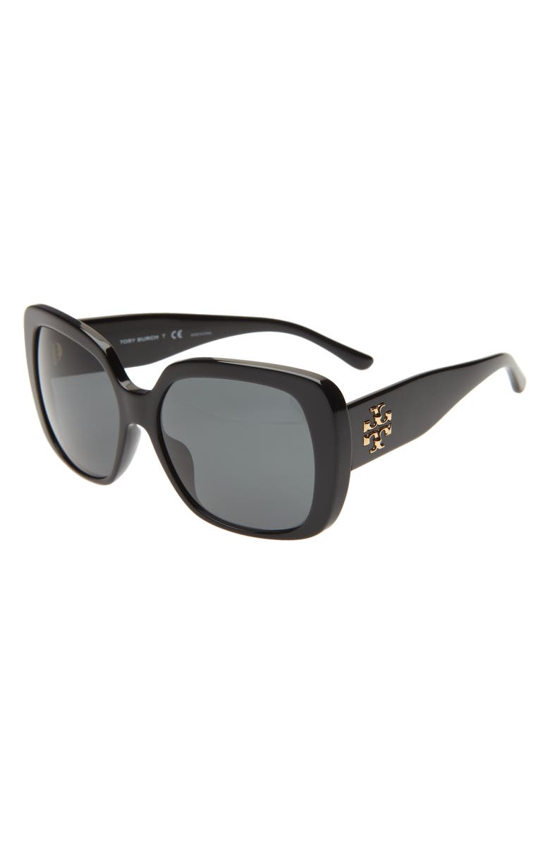 Tory Burch 57mm Square Sunglasses, Alternate, color, 