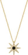 EFFY Gold Plated Sterling Silver Starburst Pendant Necklace