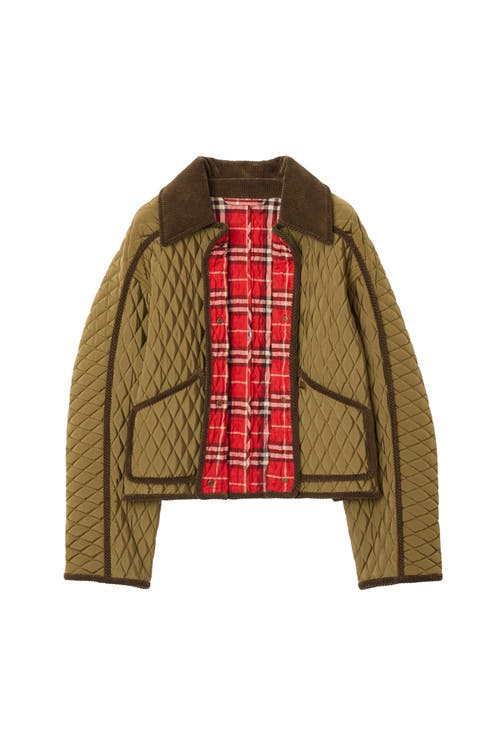 Burberry Cropped Quilted Nylon Floriston Jacket