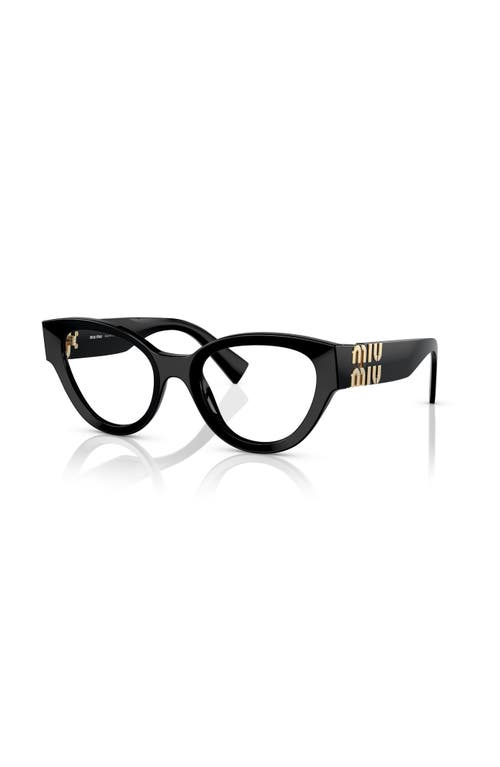 Miu Miu 52mm Phantos Optical Glasses In Black