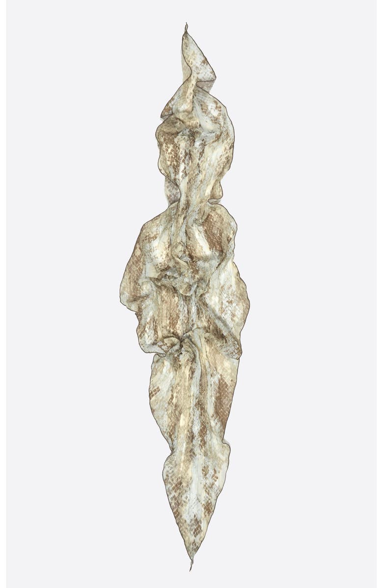 Bimba y Lola Snake Print Scarf, Alternate, color, Snake Taupe