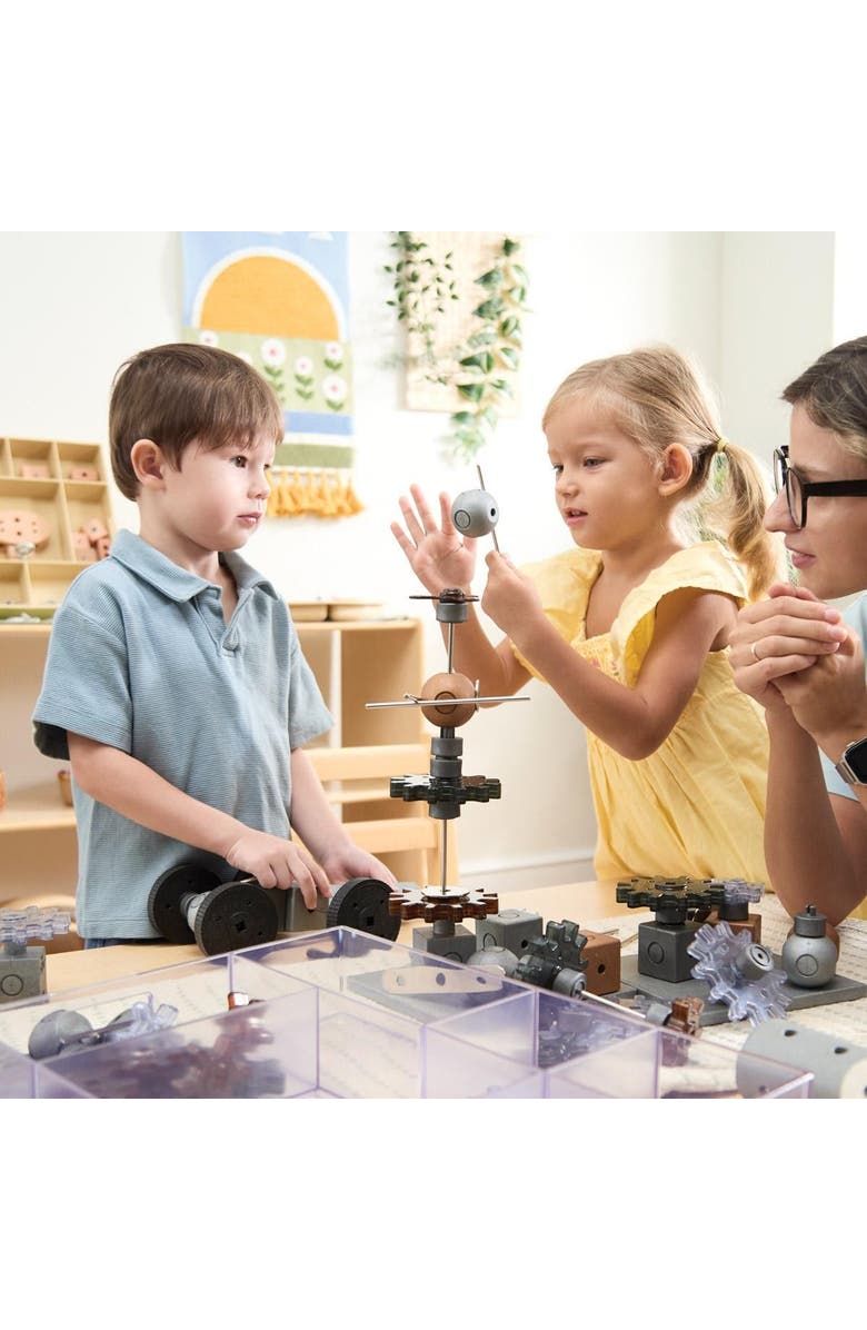 Kaplan Early Learning Company Motors and Magnets Loose Parts STEM Kit - 178 Pieces, Alternate, color, Multicolored