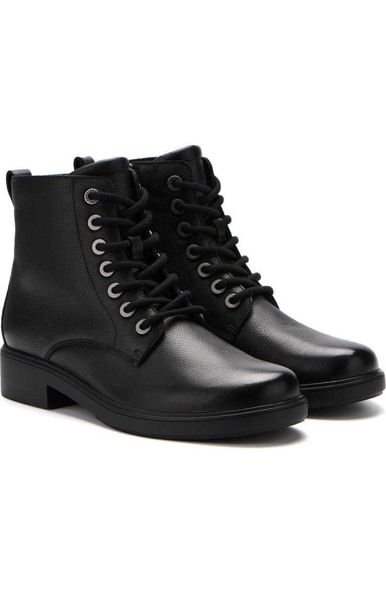 ABEO Compass Lace Boots, Alternate, color, Black Leather