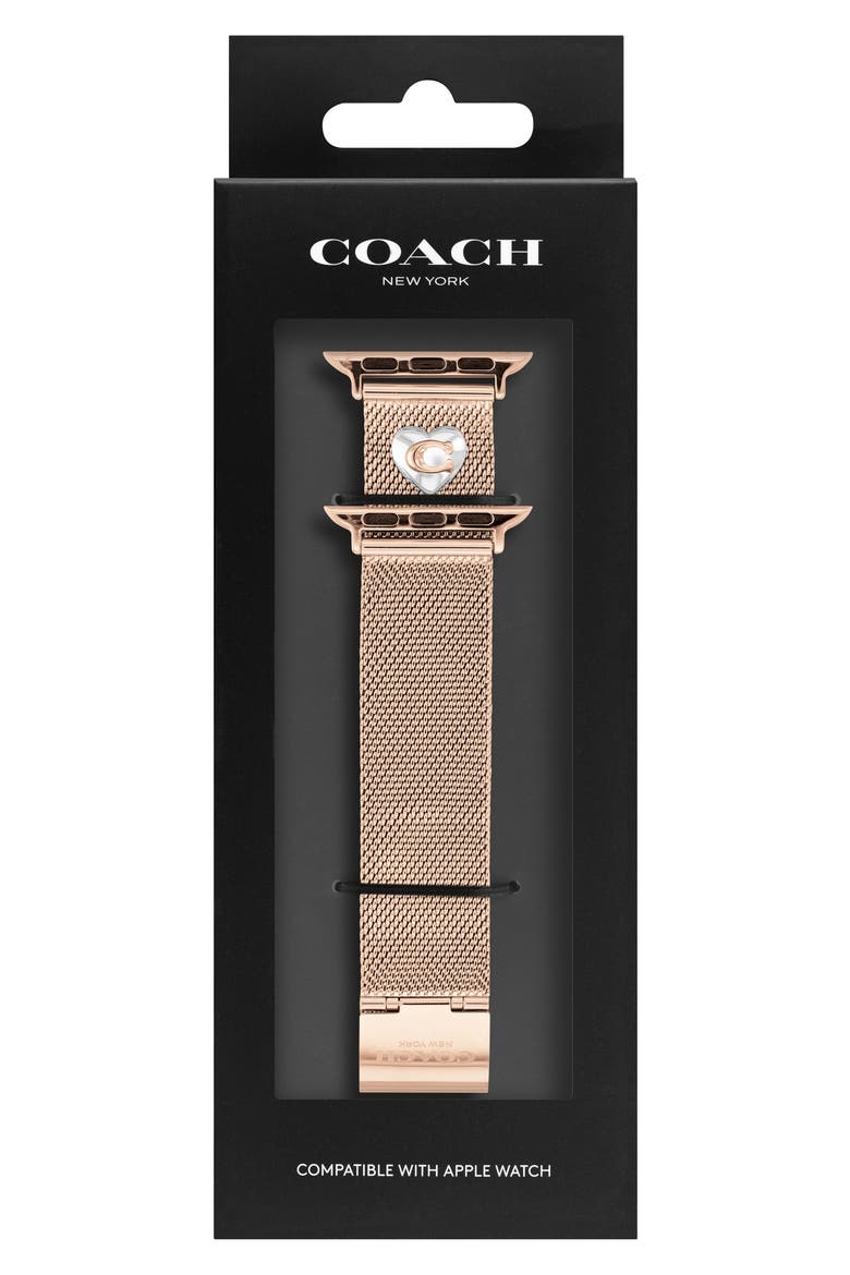 Mesh Bracelet Band for Apple Watch®, Main, color, ROSE GOLD