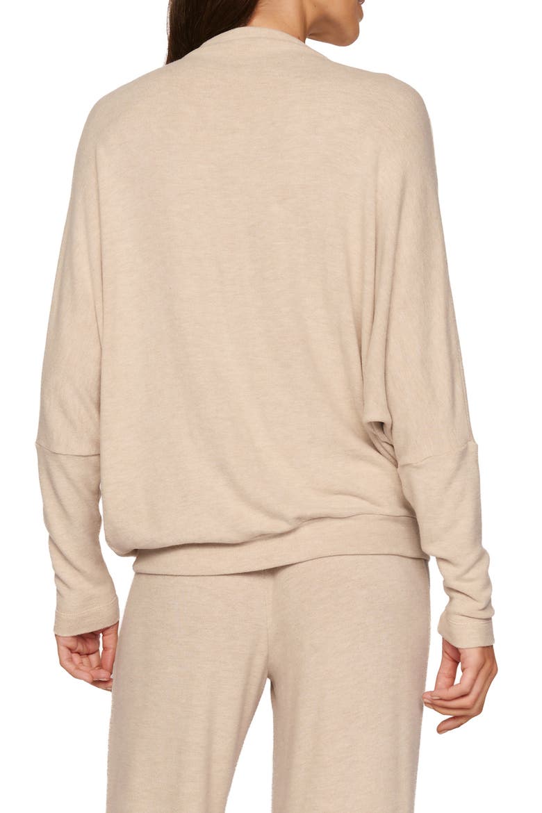Cozy Time Mock Neck Pullover, Alternate, color, HEATHER FRENCH OAK