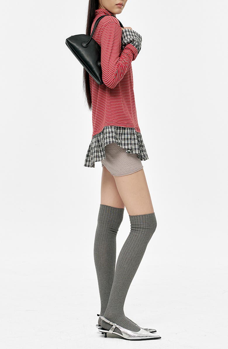 MARGESHERWOOD Bessette Leather Shoulder Bag, Alternate, color, Black Pull-Up