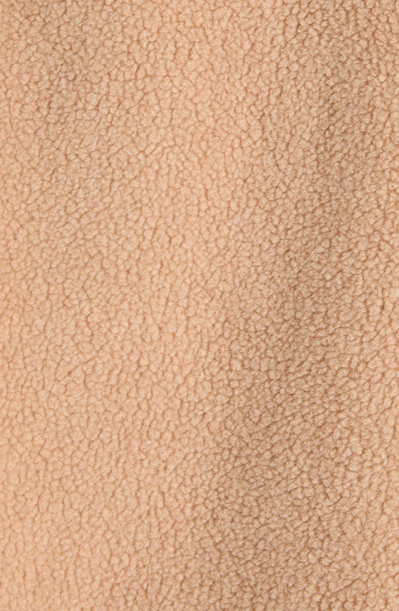 Moncler High Pile Fleece Shirt Jacket, Alternate, color, Latte