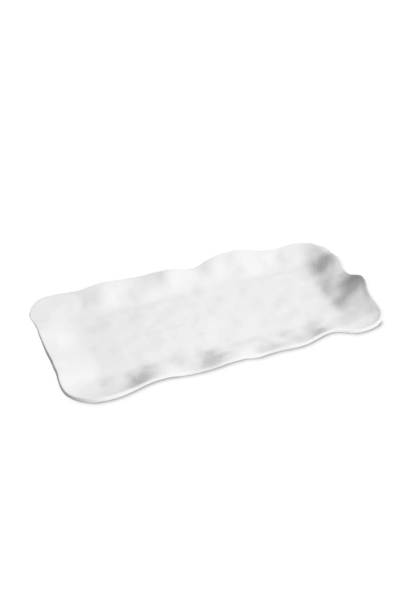 Vida Long Rectangle Tray, Main, color, White