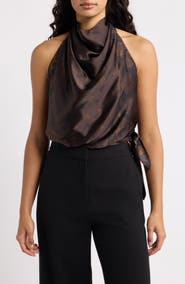 Reformation Jony Silk Halter Top