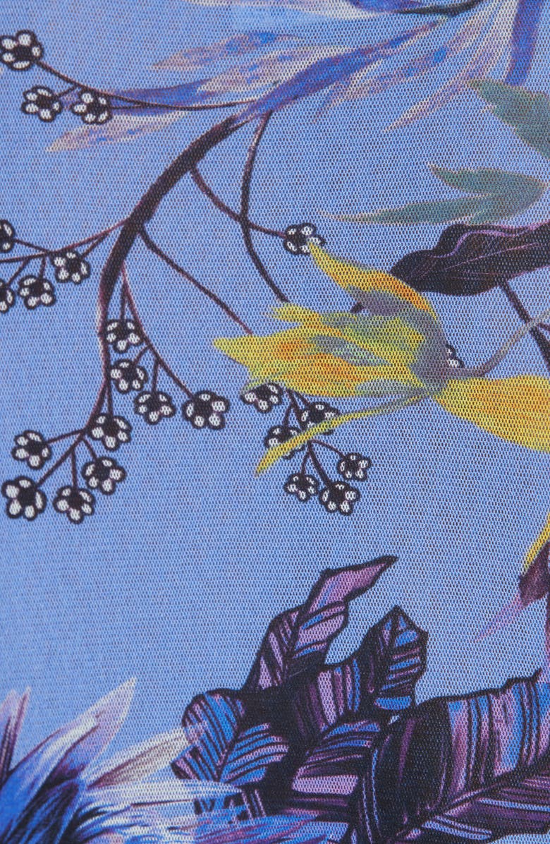 Fuzzi Floral Tulle Wrap Top, Alternate, color, 