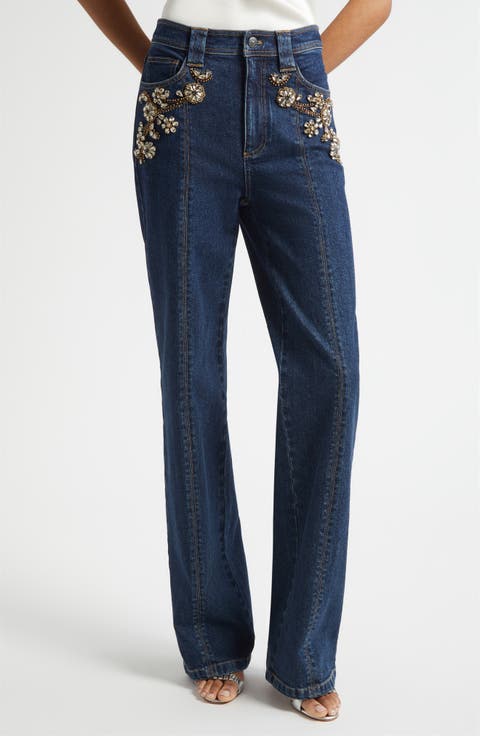 Crystal Ivy Embellished Jeans (Fontaine)