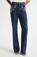 Cinq à Sept Crystal Ivy Embellished Jeans