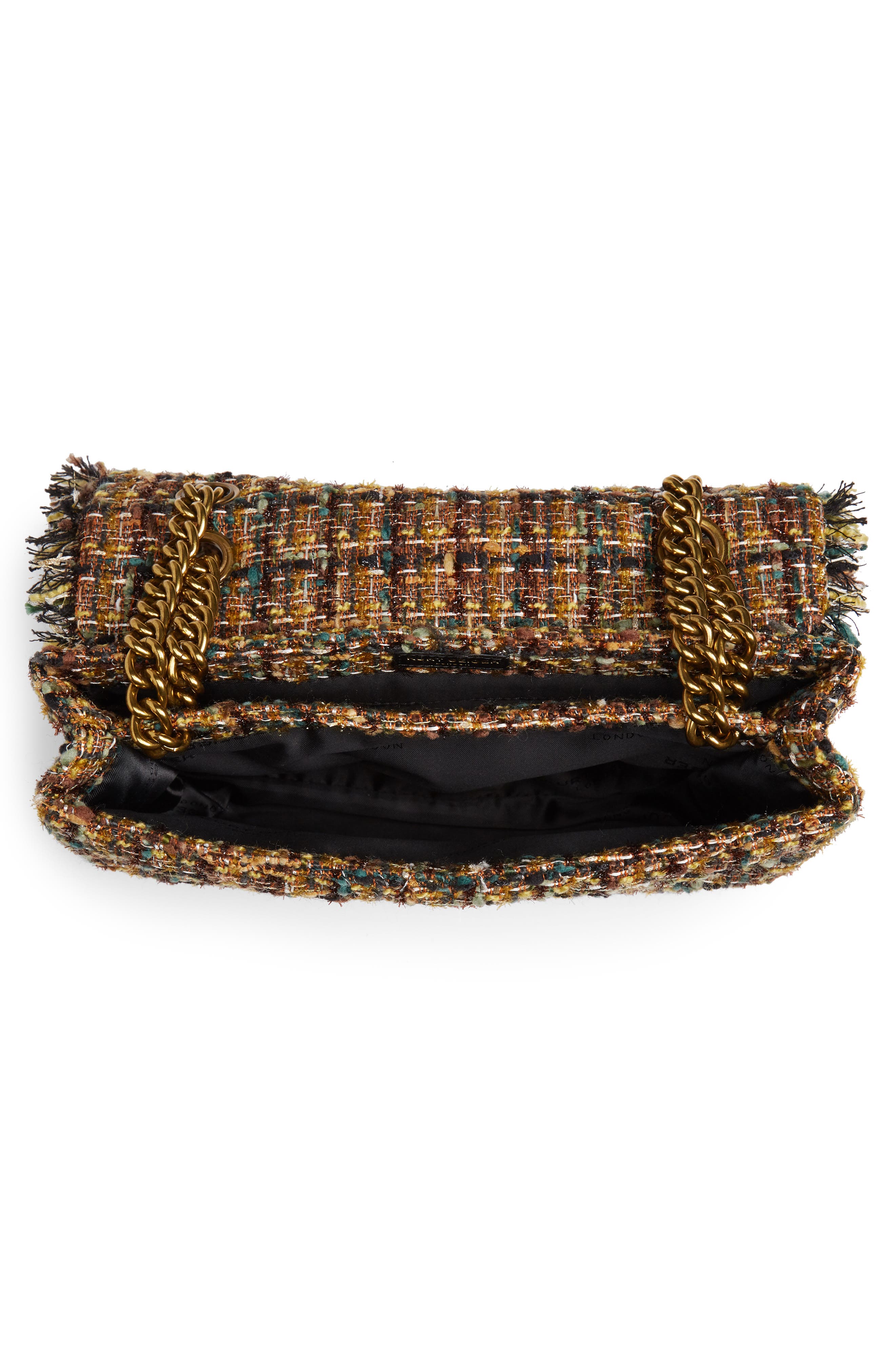 Large Kensington X Tweed Shoulder Bag, Alternate, color, RUST