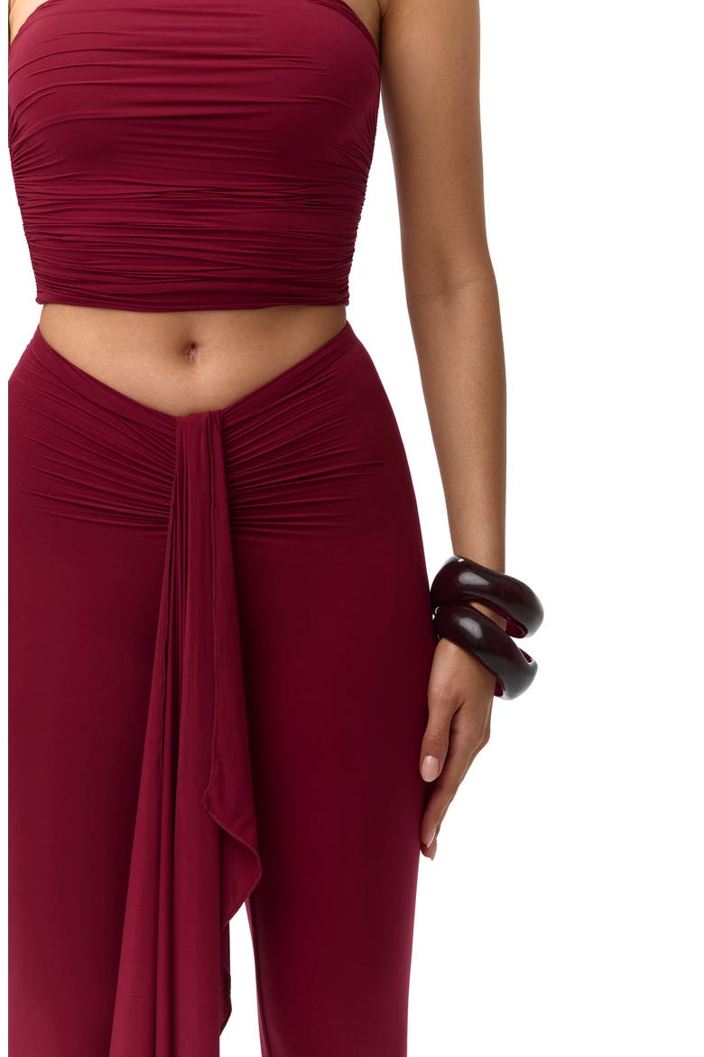 Drape Front Leggings, Alternate, color, SANGRIA