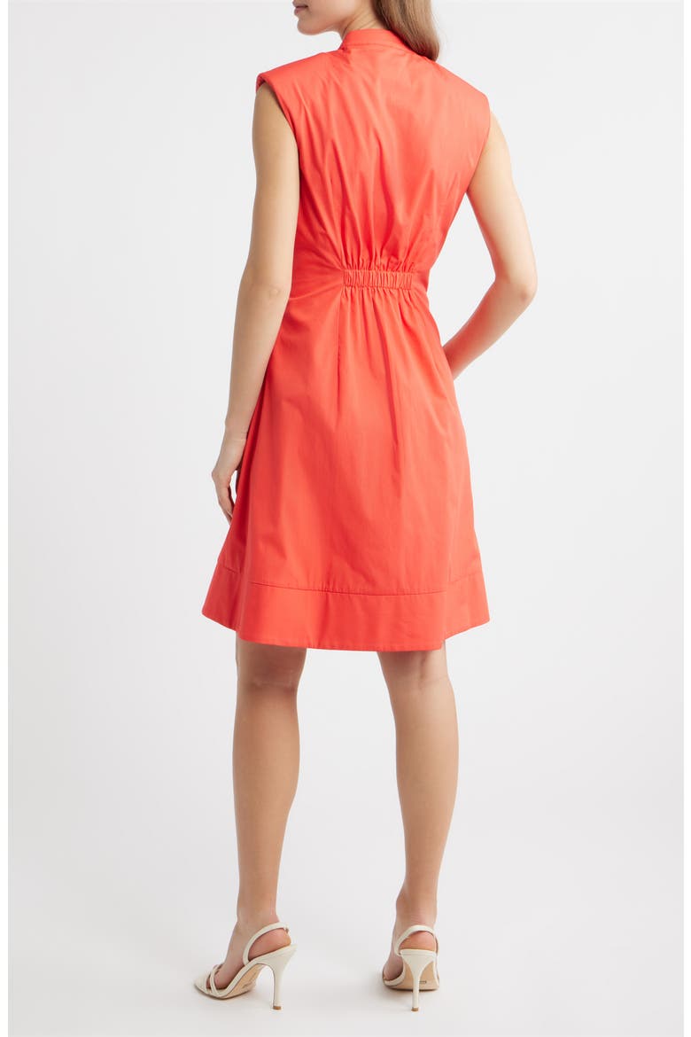 Sleeveless Cotton Dress, Alternate, color, CORAL