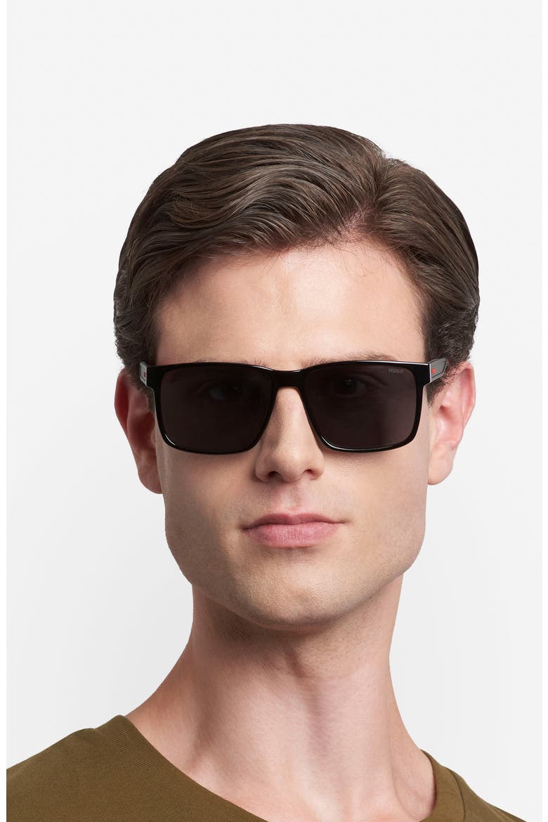 57mm Navigator Sunglasses, Alternate, color, BLACK/ GREY