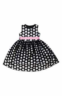 JOE-ELLA Kids' Polka Dot Satin Dress