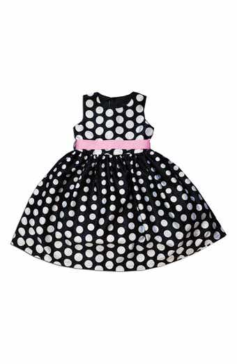 JOE-ELLA Kids' Polka Dot Satin Dress