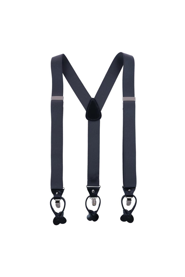 Men's Classic Stretch 1 3/8 inch Convertible Suspenders, Main, color, Gray