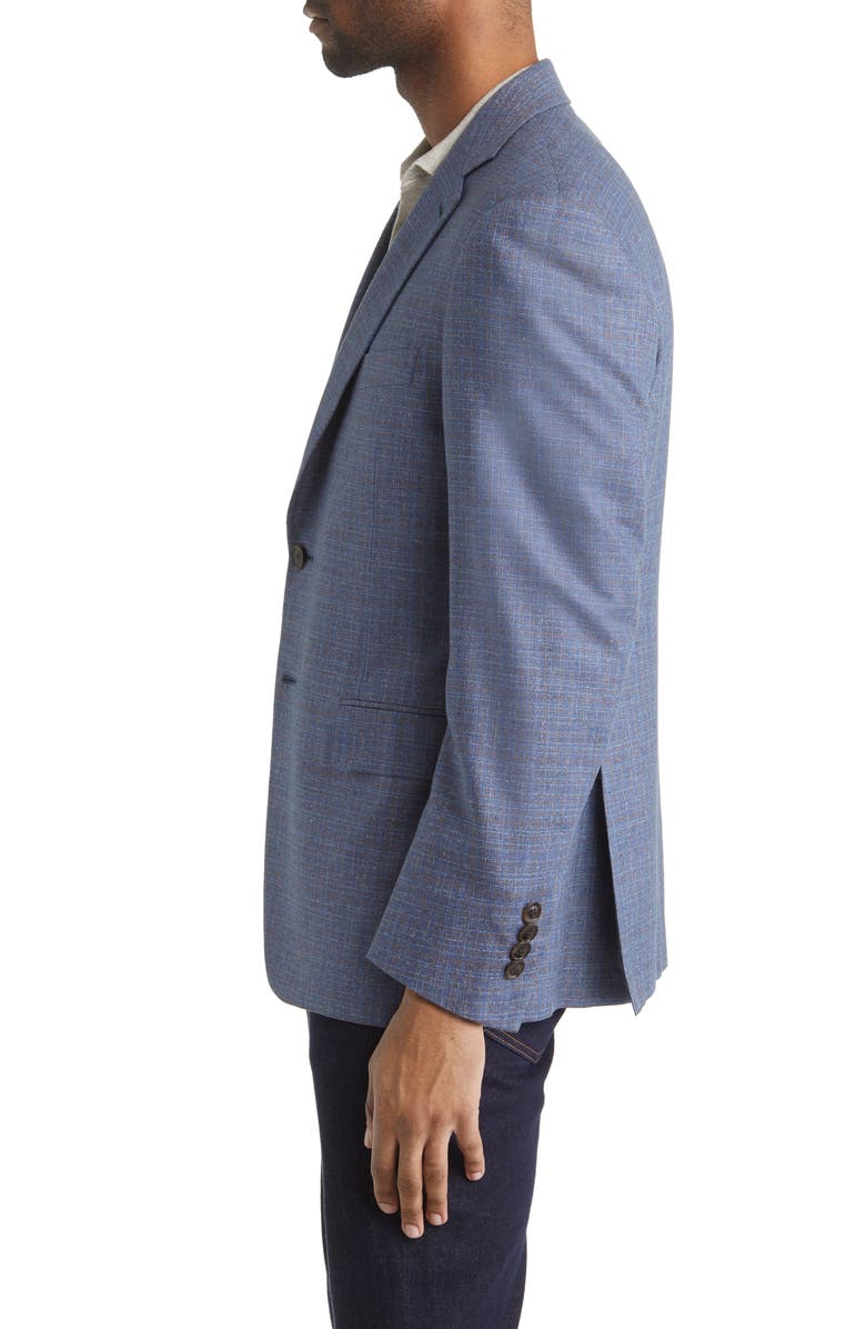Canali Siena Plaid Silk Sport Coat, Alternate, color,
