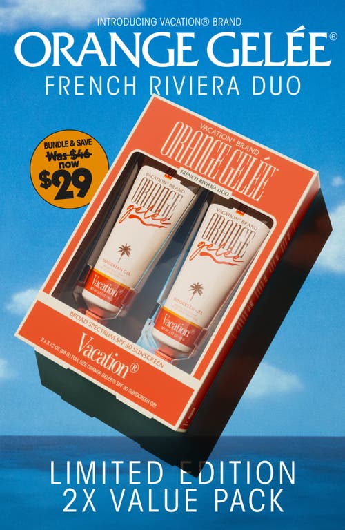 Vacation French Riviera Orange Gelée Spf 30 Sunscreen Gel Duo $46 Value