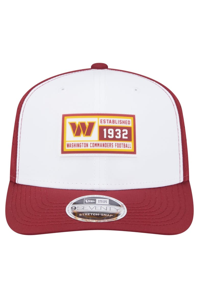 Men's New Era  White/Burgundy Washington Commanders Established Patch 9SEVENTY Adjustable Hat, Alternate, color, White