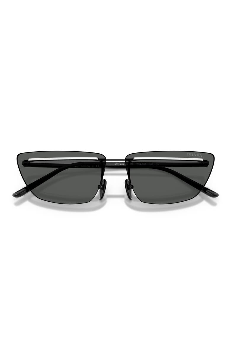 64mm Oversize Butterfly Sunglasses, Alternate, color, BLACK/ WHITE / DARK GREY