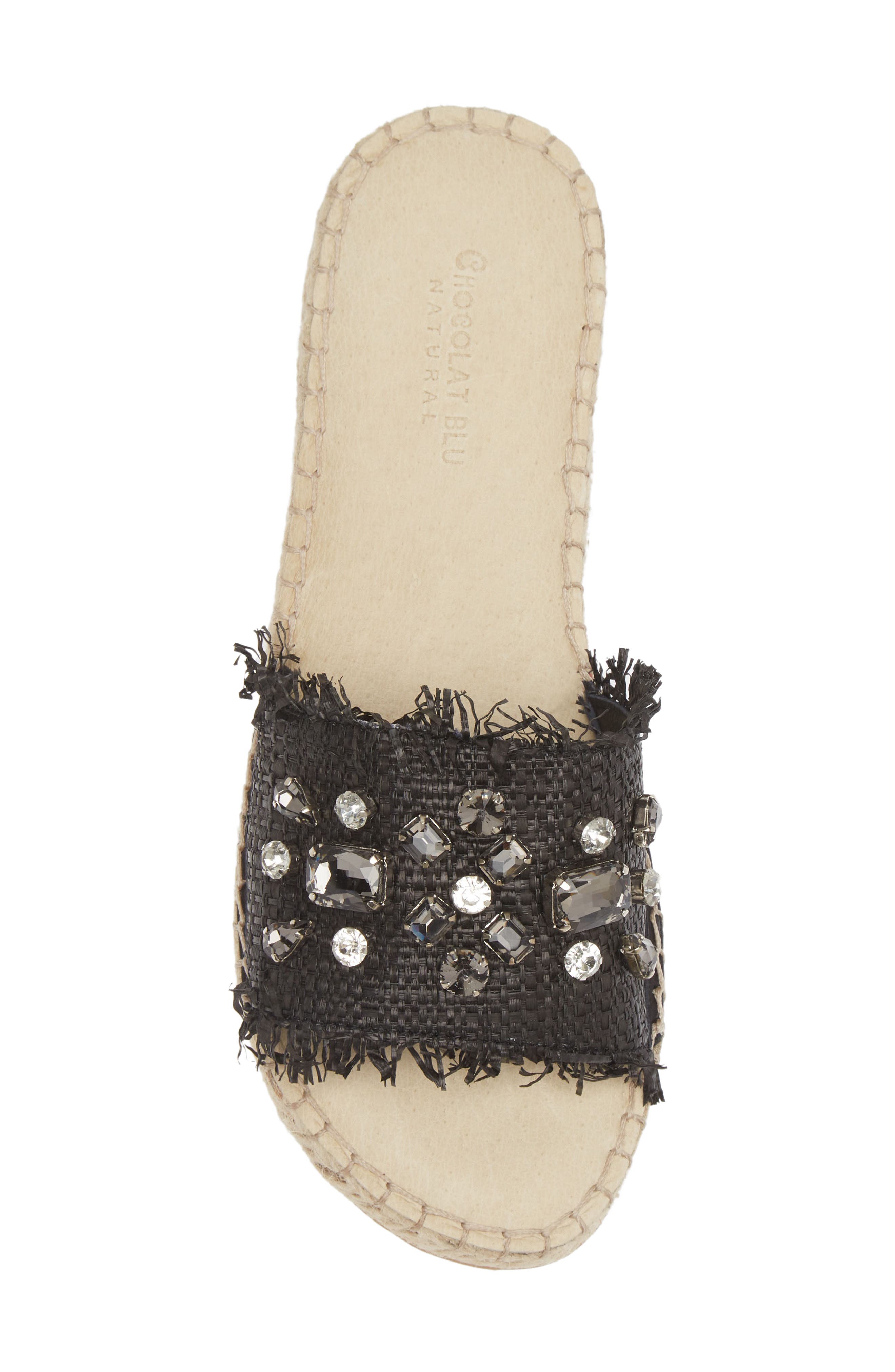 Chocolat Blu Ellis Crystal Slide Sandal, Alternate, color, 