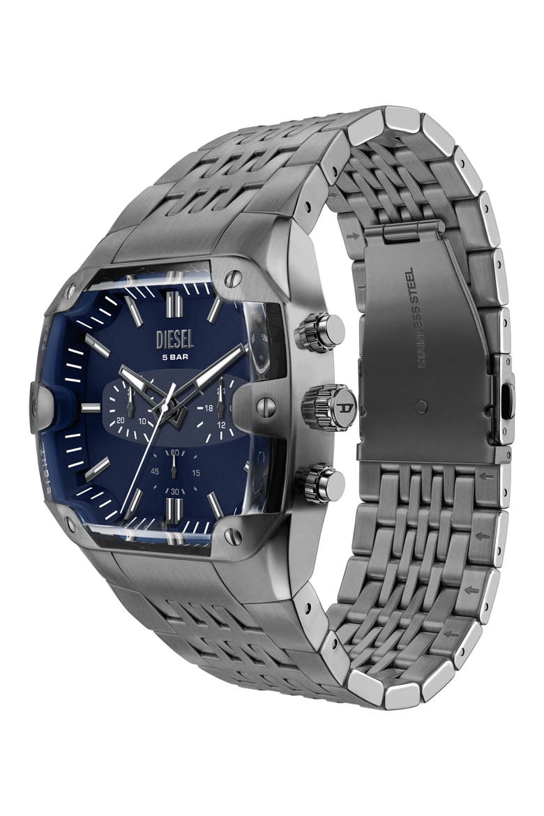 Spiked Cushion Bracelet Watch, Alternate, color, GUNMETAL