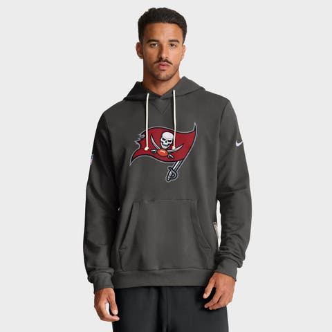 Men's Nike Pewter Tampa Bay Buccaneers Sideline Standard Issue Initial Home Dri-FIT Hoodie