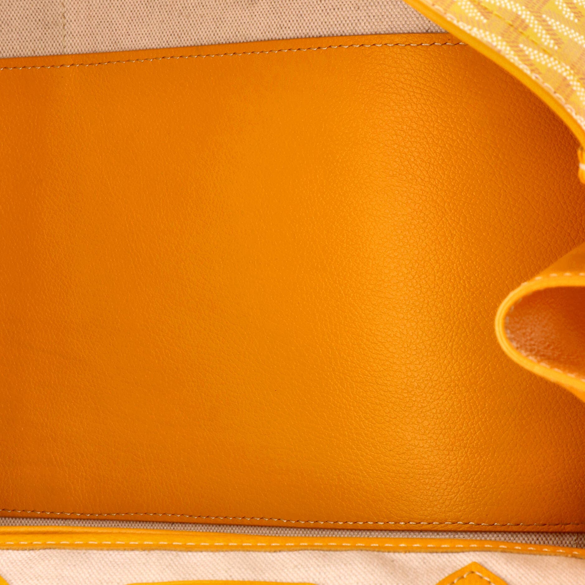 Saigon Tote Bag Coated Canvas with Leather, Alternate, color, Yellow