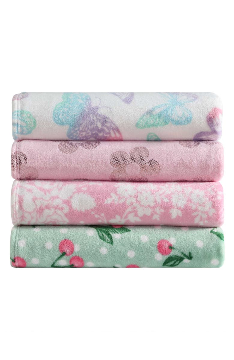 Betsey Johnson Flannel Fleece Throw Blanket, Alternate, color, 