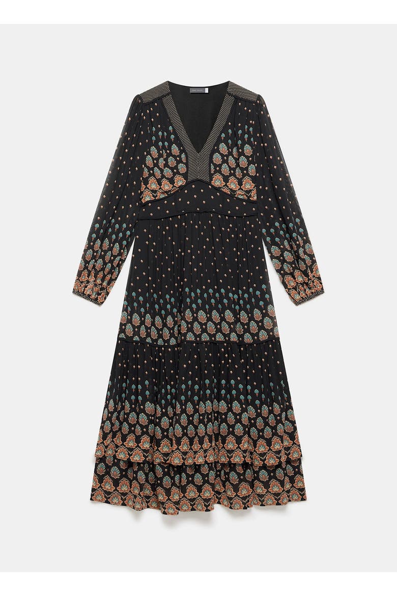 Boho Print Maxi Dress, Alternate, color, Black