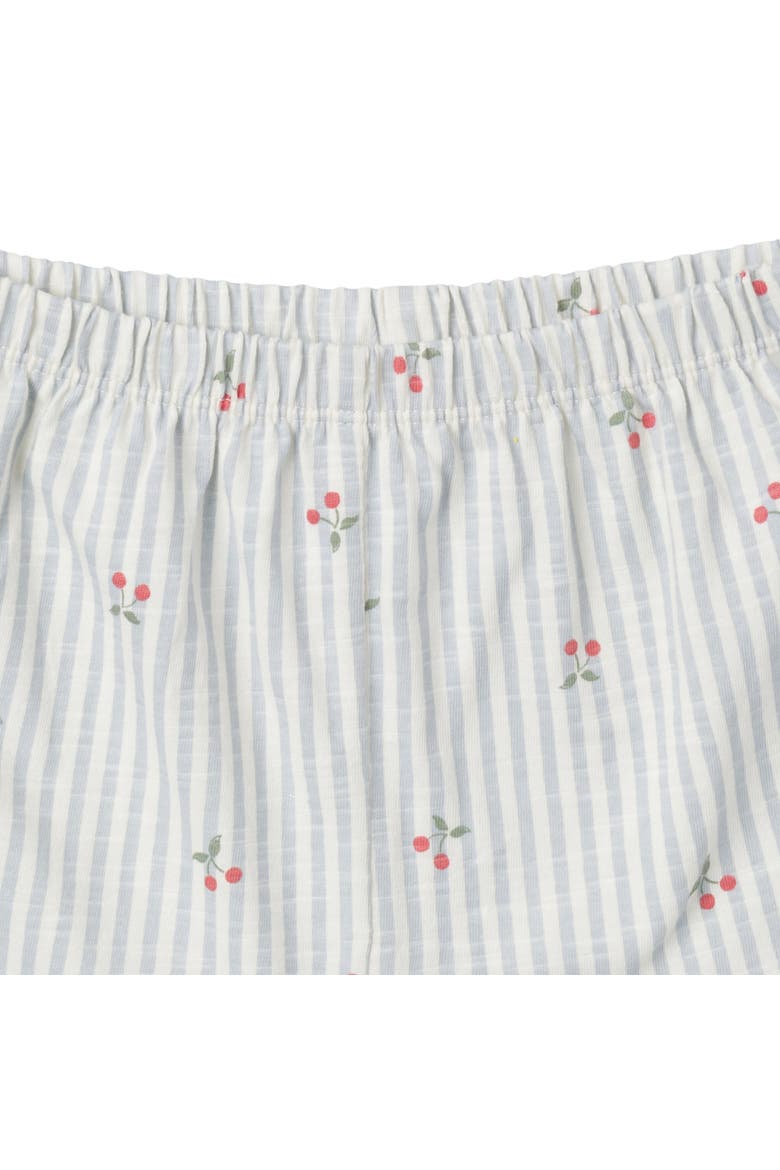 Ruffle Top and Shorts Set, Alternate, color, Blue Cherry Stripes