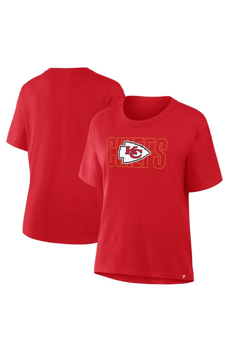 FANATICS Women's Fanatics Red Kansas City Chiefs Line Em Up T-Shirt, Main, color, Red