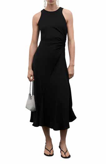 MANGO Gathered Sleeveless Maxi Dress