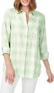 Foxcroft Germaine Plaid Tunic Blouse