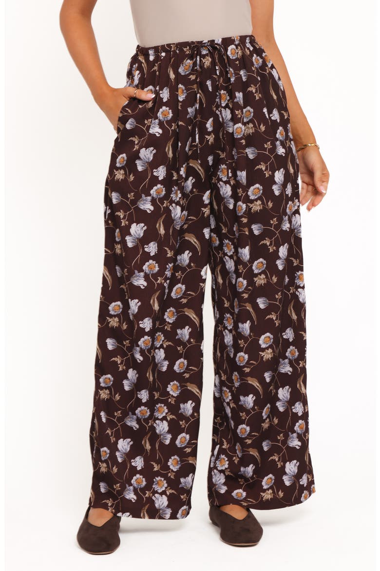 Calantha Floral Wide Leg Drawstring Pants, Main, color, FALL FLORAL