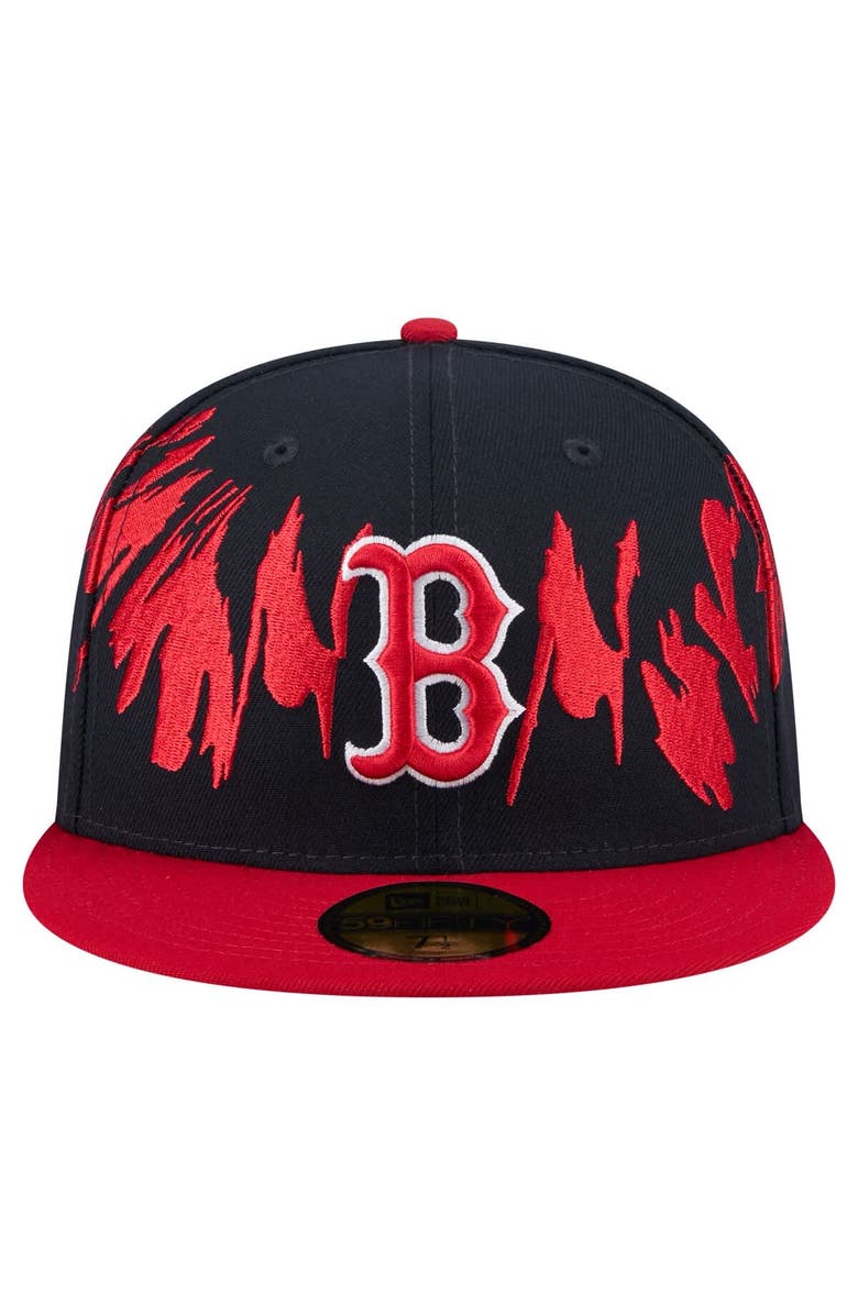 New Era Men's New Era Navy/Red Boston Red Sox Retro Pattern 59FIFTY Fitted Hat, Alternate, color, Navy