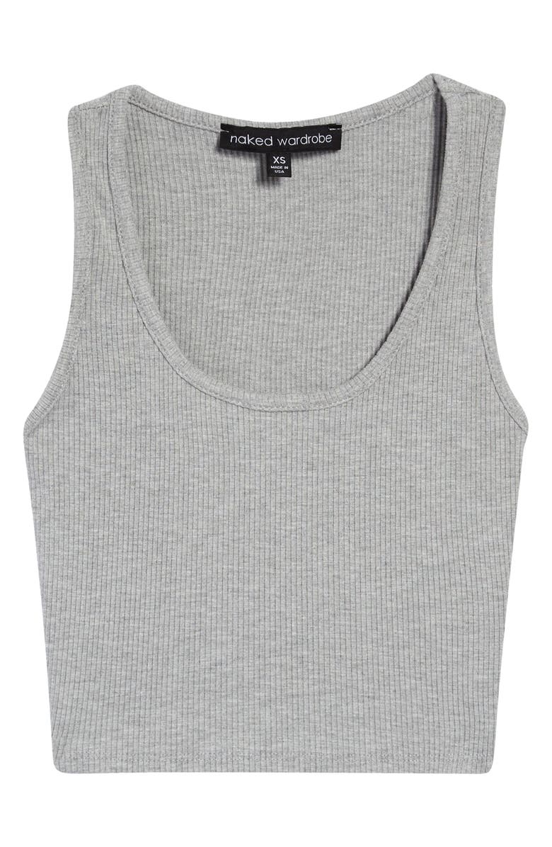 Naked Wardrobe Ribbed Tank, Alternate, color, H Grey