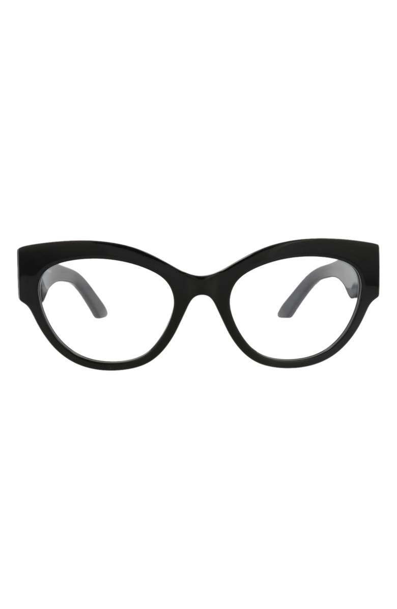 MCQ Optical Glasses, Main, color, Black Black Transparent