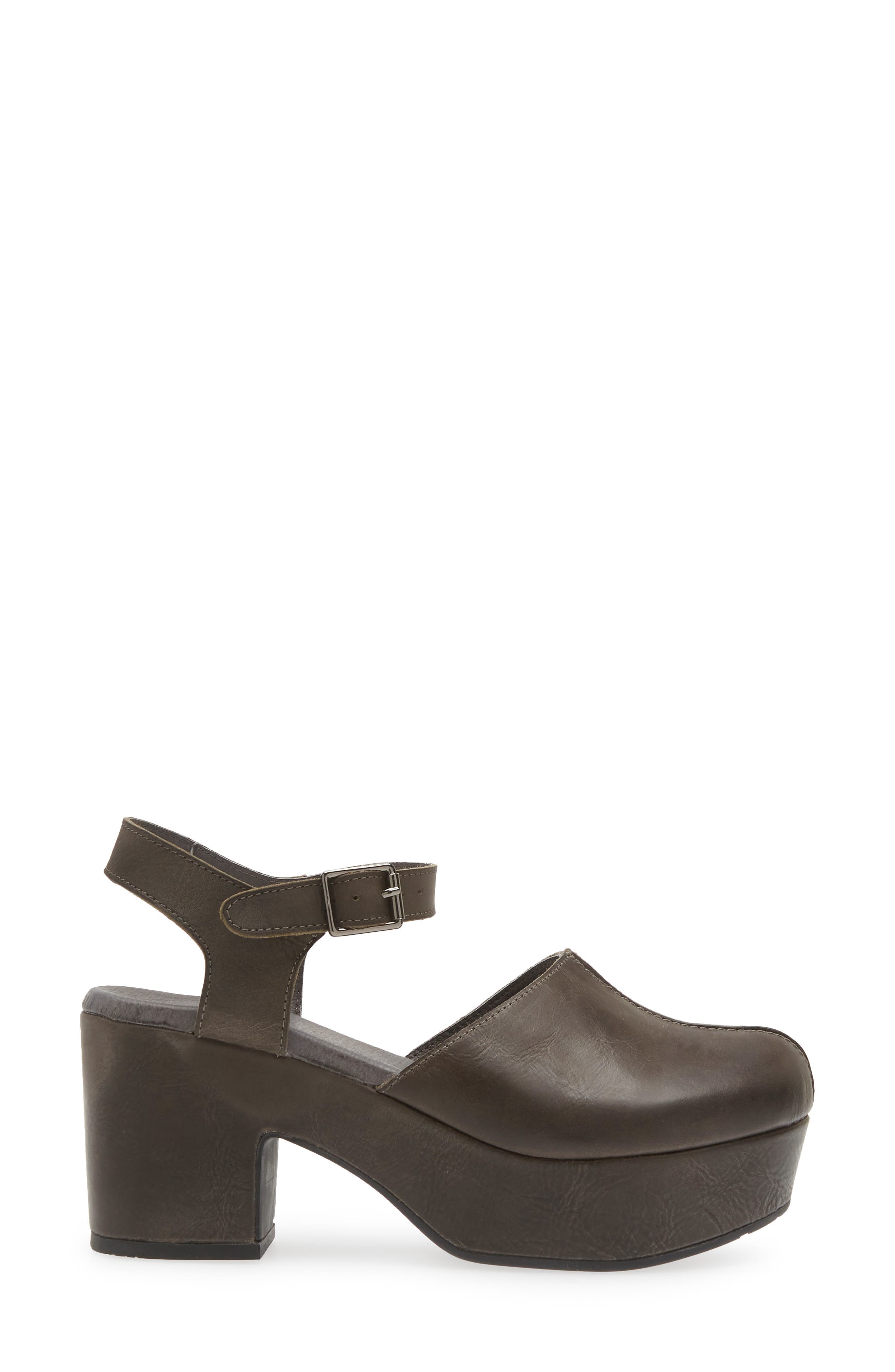 Chocolat Blu Gabrielle Platform Clog, Alternate, color, Olive Leather