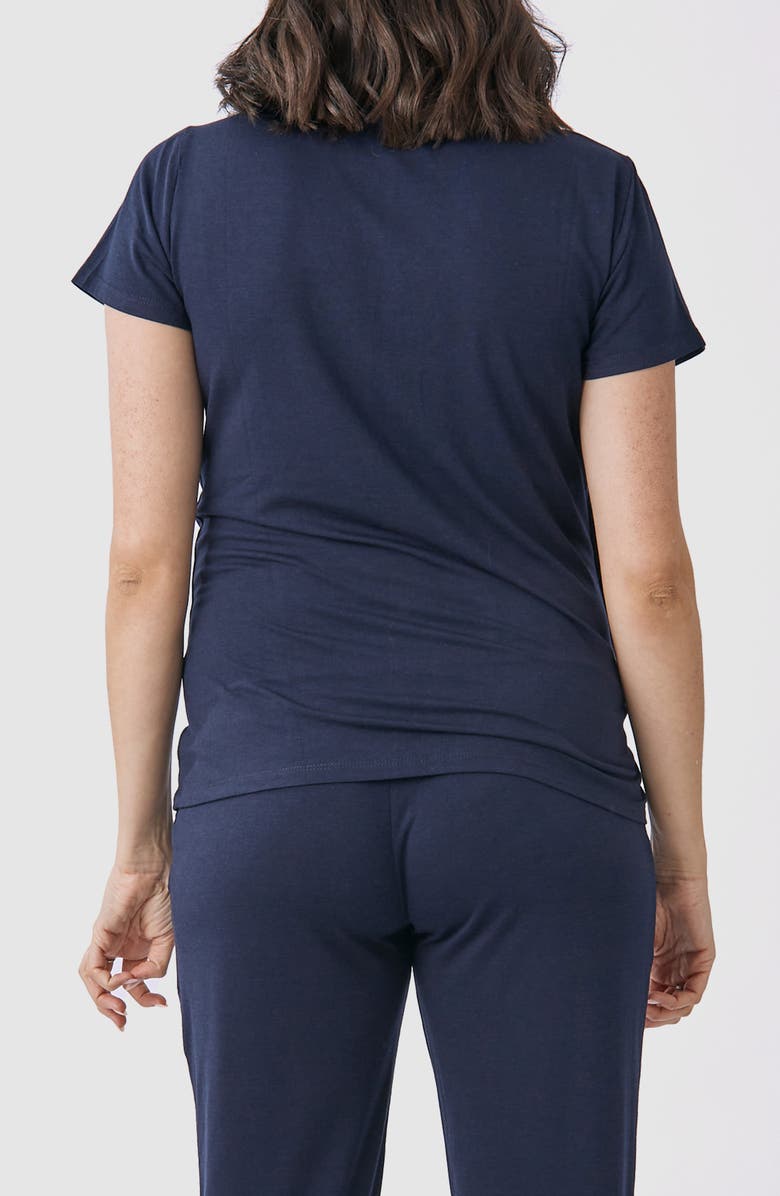 Angel Maternity Petal Nursing Top, Alternate, color, Navy