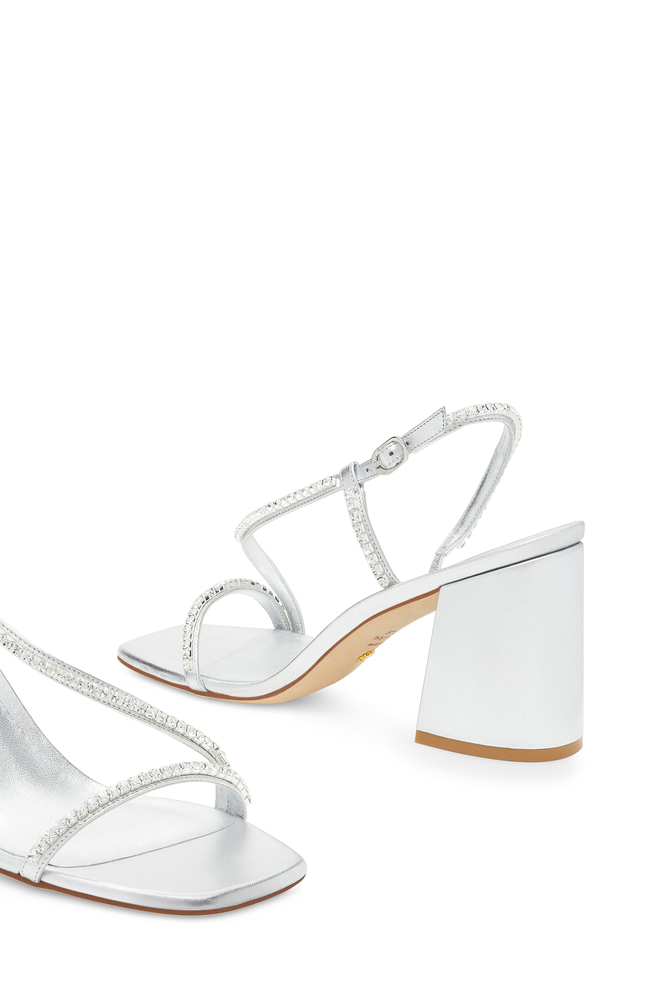 Stuart Weitzman Soiree Crystal 85 Block Sandal, Alternate, color, 