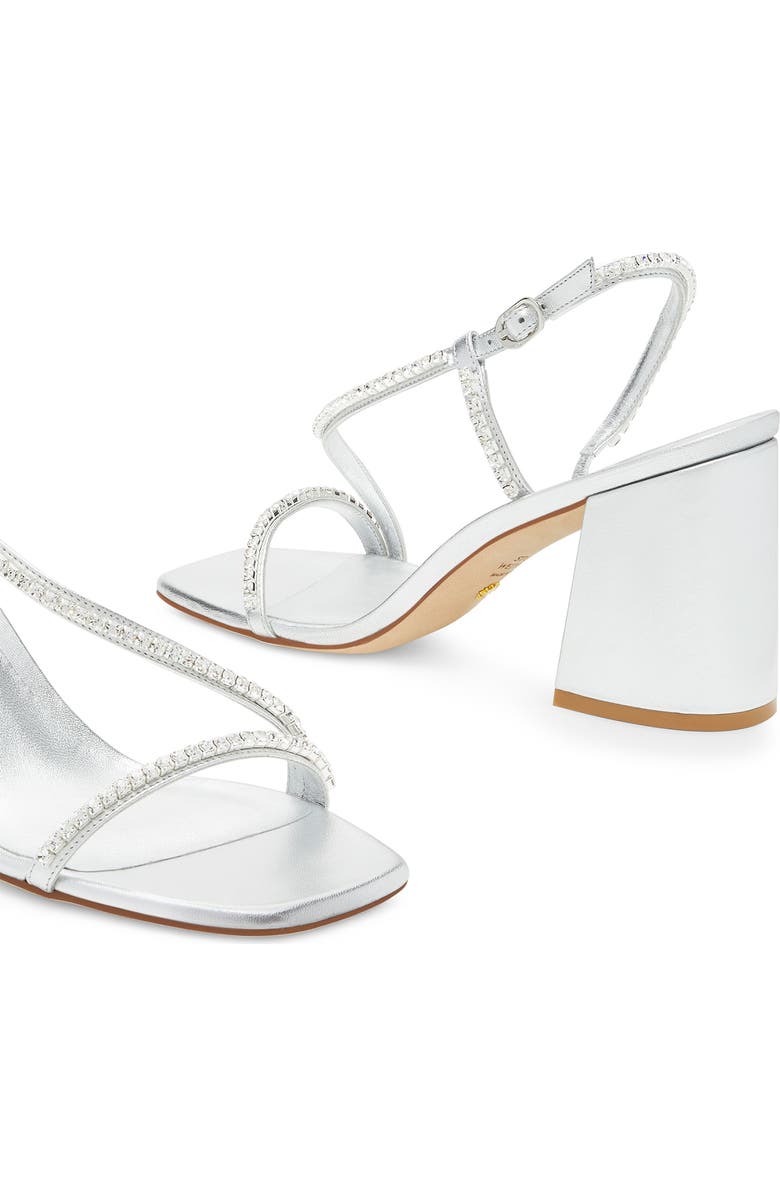 Stuart Weitzman Soiree Crystal 85 Block Sandal, Alternate, color,
