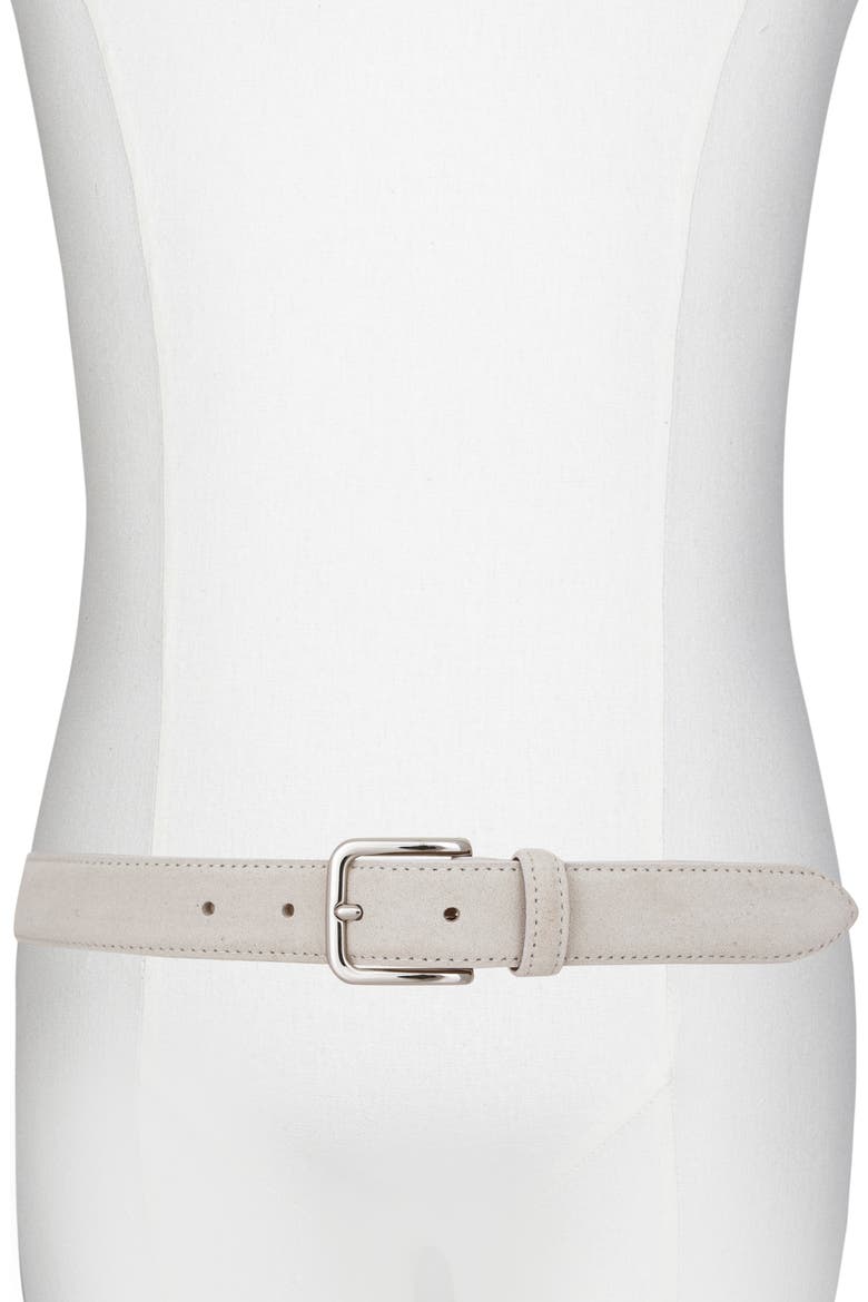 Stitched Suede Belt, Alternate, color, HORCHATA