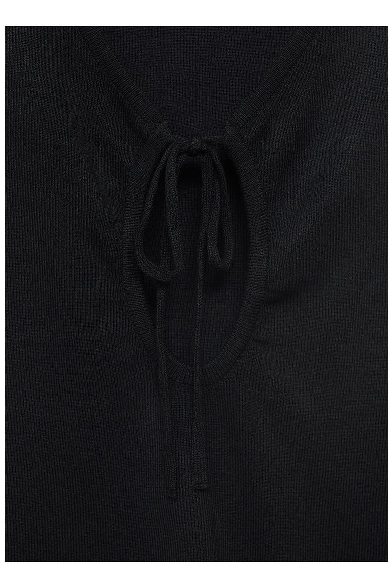 Bow Sleeveless Knit Top, Alternate, color, BLACK